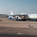 This picture taken on August 3, 2020 shows a view of the Soviet-built Antonov Airlines Antonov An-225 Mriya strategic airlift cargo aircraft, the world's largest cargo plane, upon landing at Israel's Ben Gurion International Airport in Lod, east of Tel Aviv. - The aircraft arrived in Israel carrying US Oshkosh military vehicles, which will be fitted to be used Iron Dome systems purchased by the US military, as per an August 2019 agreement. (Photo by JACK GUEZ / AFP) (Photo by JACK GUEZ/AFP via Getty Images)